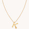 18k Gold Plated Jewellery - K Initial Bold Pendant Necklace in Gold - Pendant Necklace - Astrid &amp; Miyu