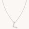 Mother's Day Jewellery Gifts - L Initial Bold Pendant Necklace in Silver - Pendant Necklace - Astrid &amp; Miyu