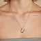 U Initial Bold Pendant Necklace in Silver