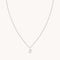 Gemstone Necklaces - B Initial Pavé Pendant Necklace in Silver - Pendant Necklace - Astrid &amp; Miyu