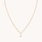 18k Gold Plated Jewellery - J Initial Pavé Pendant Necklace in Gold - Pendant Necklace - Astrid &amp; Miyu