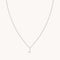 Gemstone Necklaces - J Initial Pavé Pendant Necklace in Silver - Pendant Necklace - Astrid &amp; Miyu