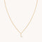 18k Gold Plated Jewellery - L Initial Pavé Pendant Necklace in Gold - Pendant Necklace - Astrid &amp; Miyu