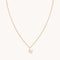 18k Gold Plated Jewellery - M Initial Pavé Pendant Necklace in Gold - Pendant Necklace - Astrid &amp; Miyu