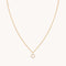 18k Gold Plated Jewellery - O Initial Pavé Pendant Necklace in Gold - Pendant Necklace - Astrid &amp; Miyu