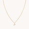 18k Gold Plated Jewellery - P Initial Pavé Pendant Necklace in Gold - Pendant Necklace - Astrid &amp; Miyu