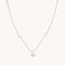Gemstone Necklaces - W Initial Pavé Pendant Necklace in Silver - Pendant Necklace - Astrid &amp; Miyu