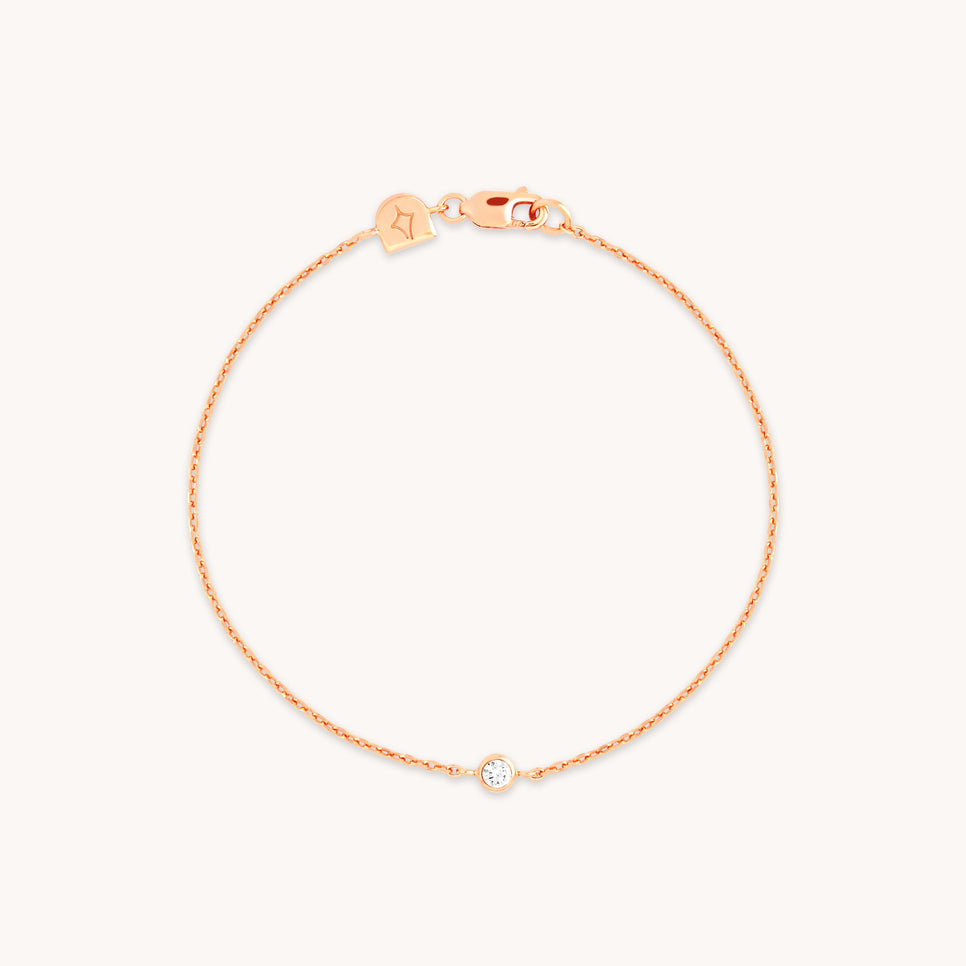 Essential Crystal Charm Bracelet in Rose Gold