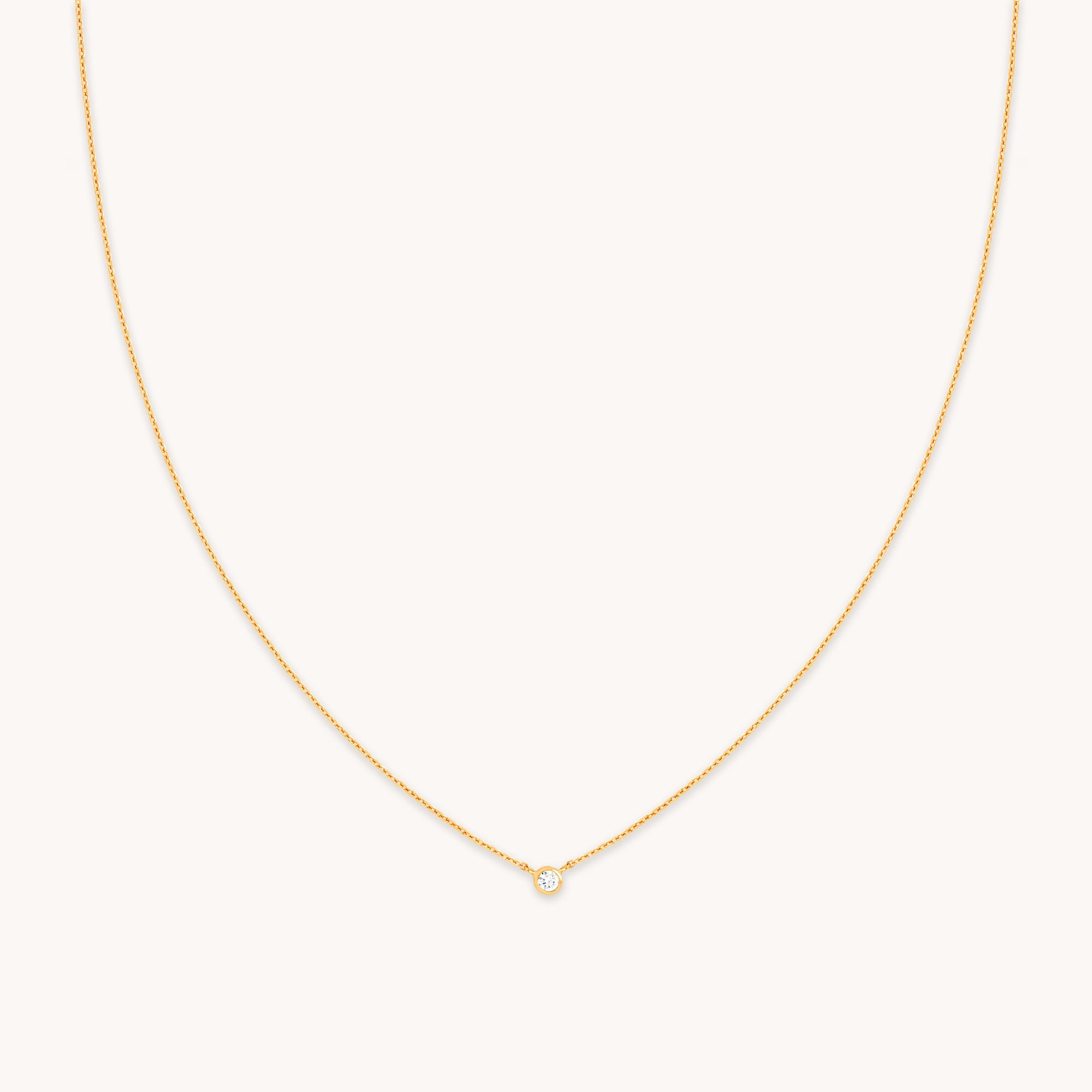 Essential Crystal Pendant Necklace in Gold