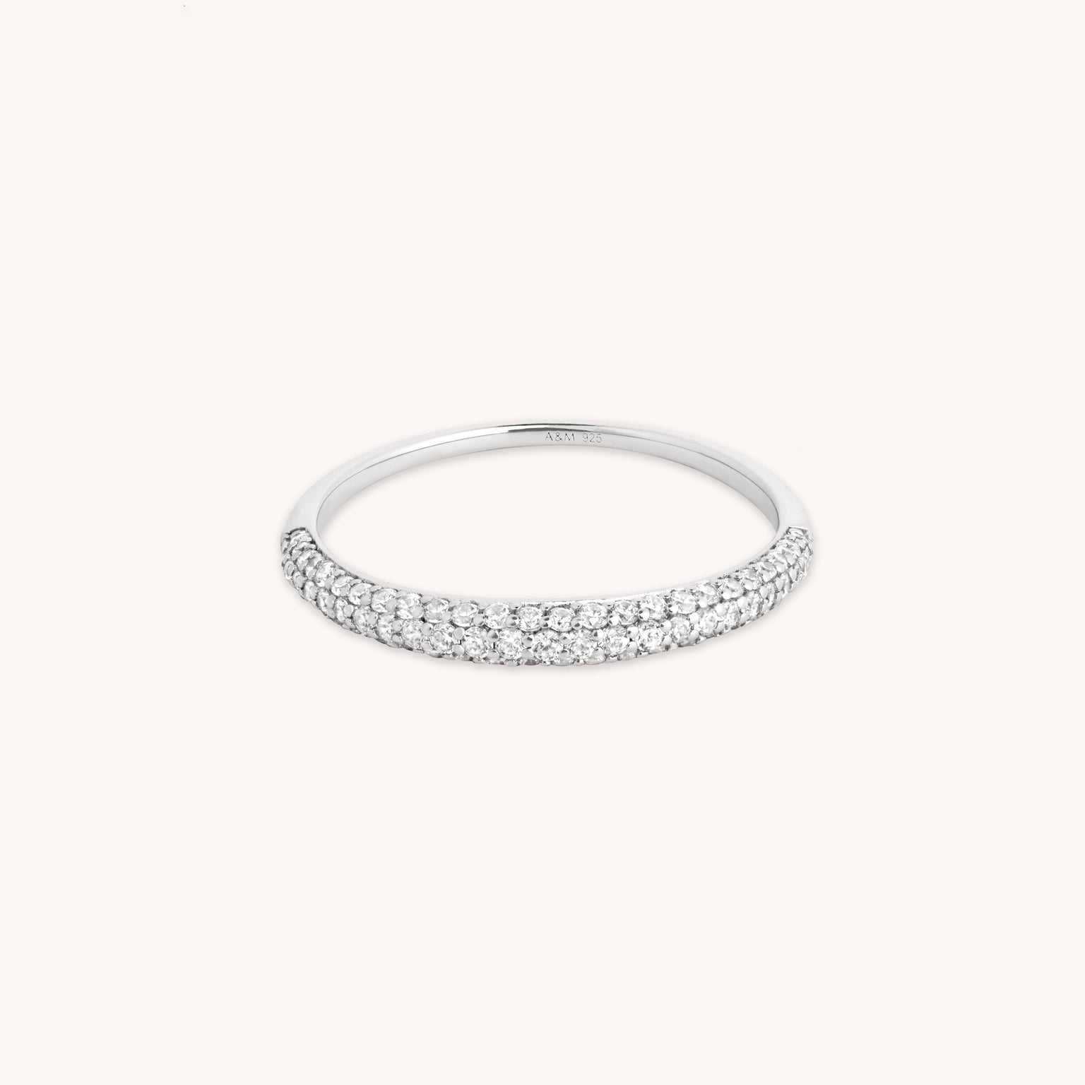 Dome Pavé Ring in Silver
