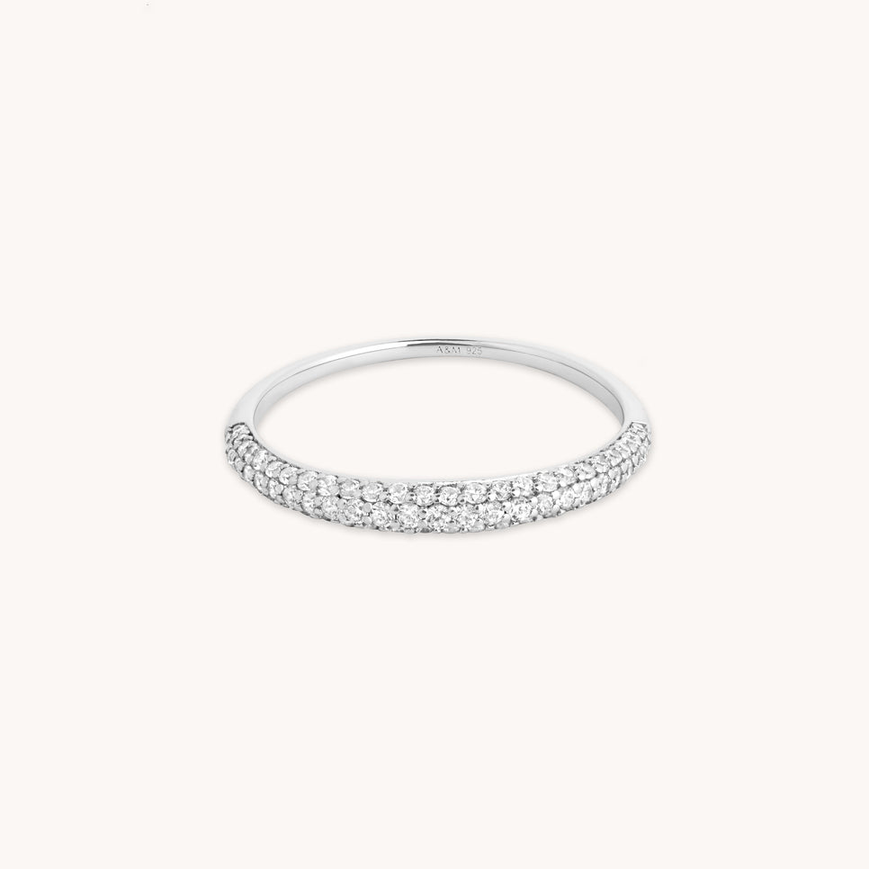 Dome Pavé Ring in Silver