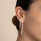 Gleam Crystal Drop Studs in Silver