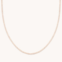 Gleam Tennis Chain Necklace in Rose Gold