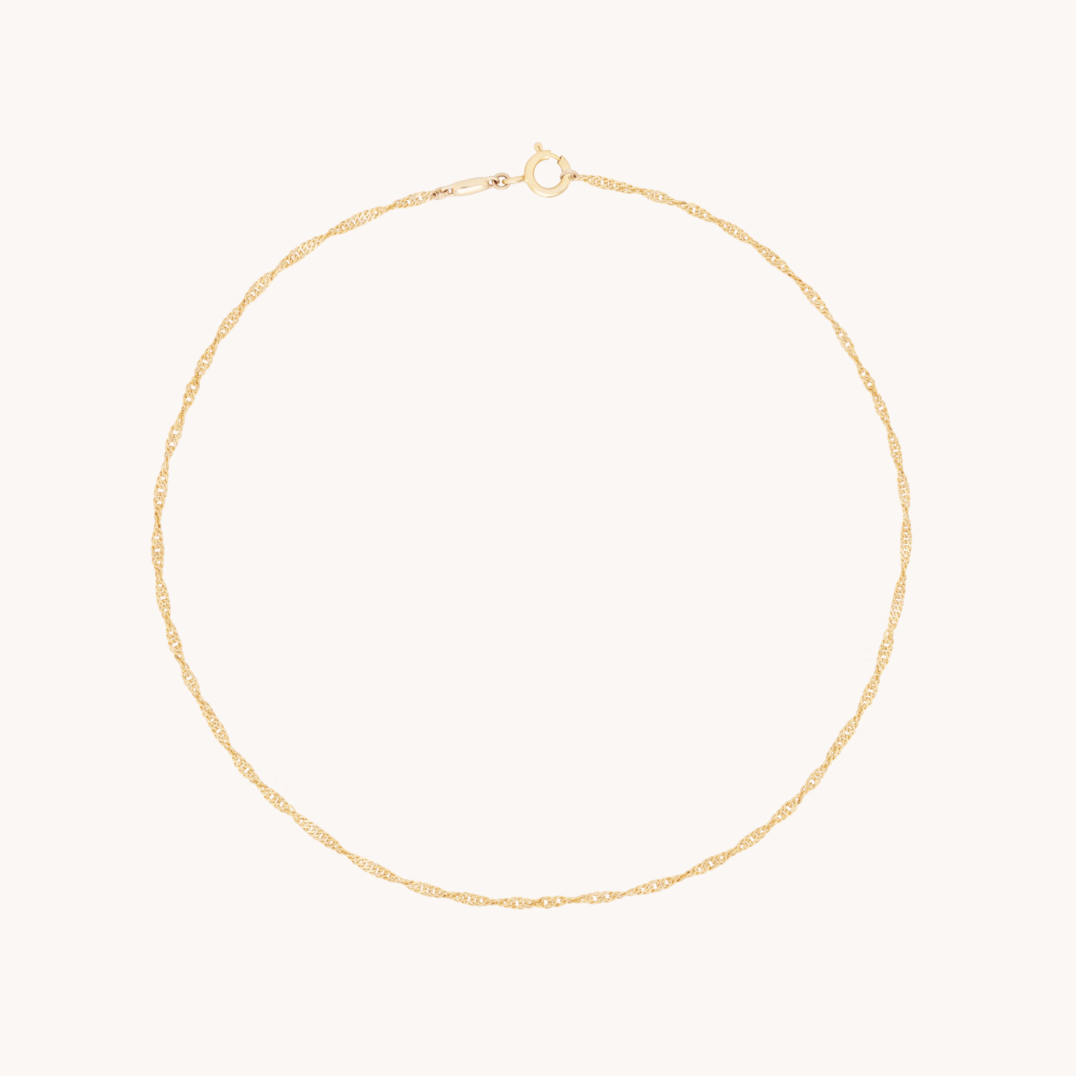 Astrid Chain Anklet in 9k Gold