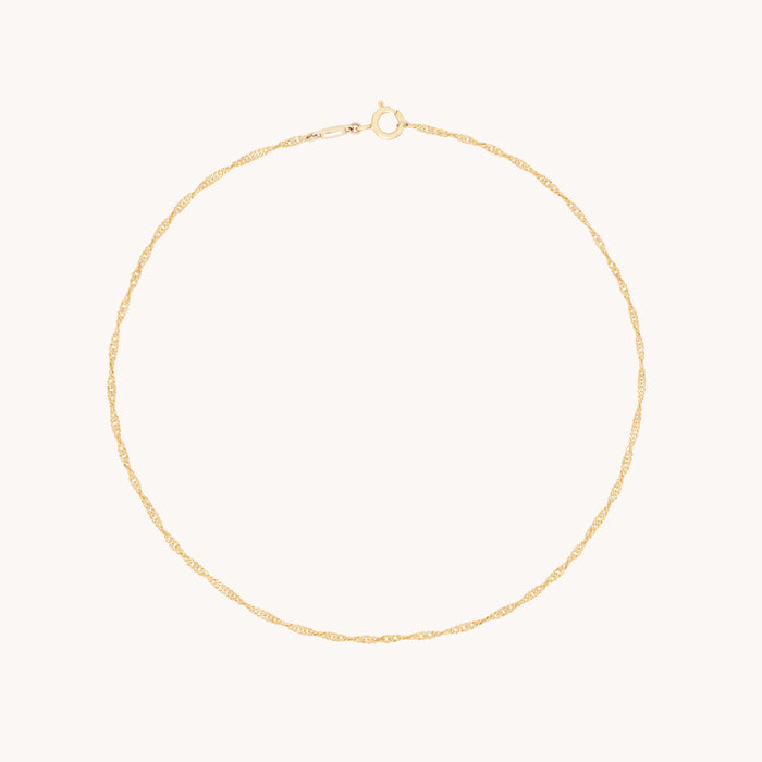 Astrid Chain Anklet in 9k Gold