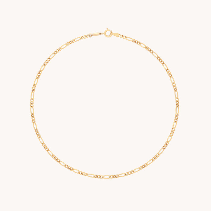 Soho Chain Anklet in Solid Gold