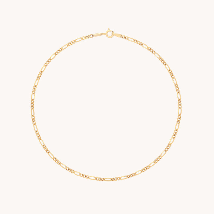 Soho Story Chain Anklet in Solid Gold