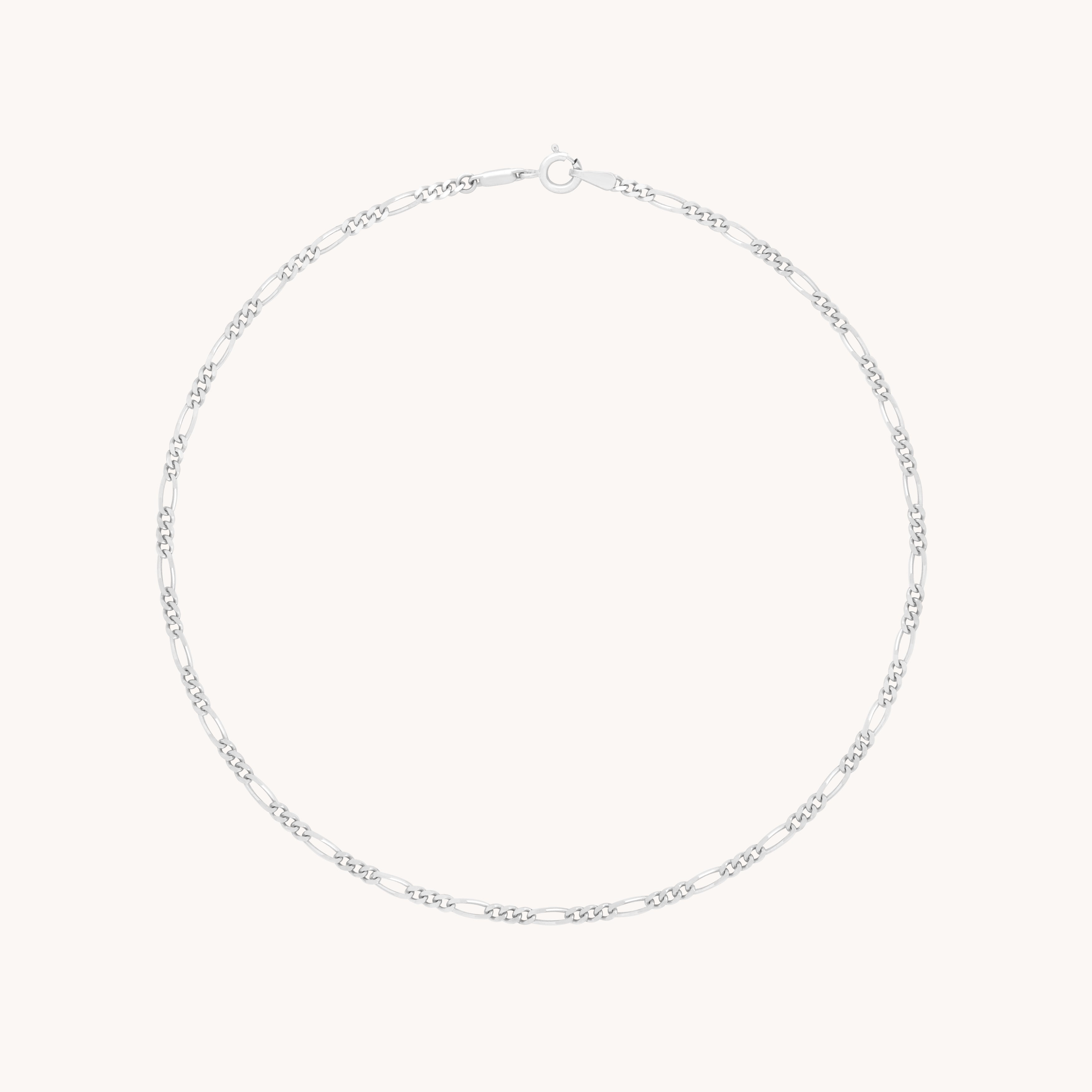 Soho Chain Anklet in 9k White Gold