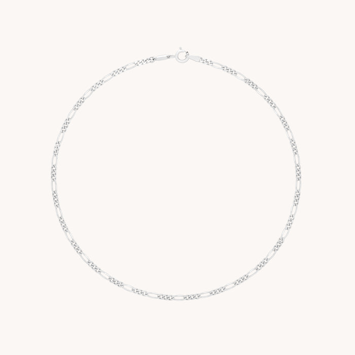 Soho Chain Anklet in 9k White Gold