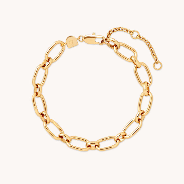 Open Link Chain Bracelet in Gold