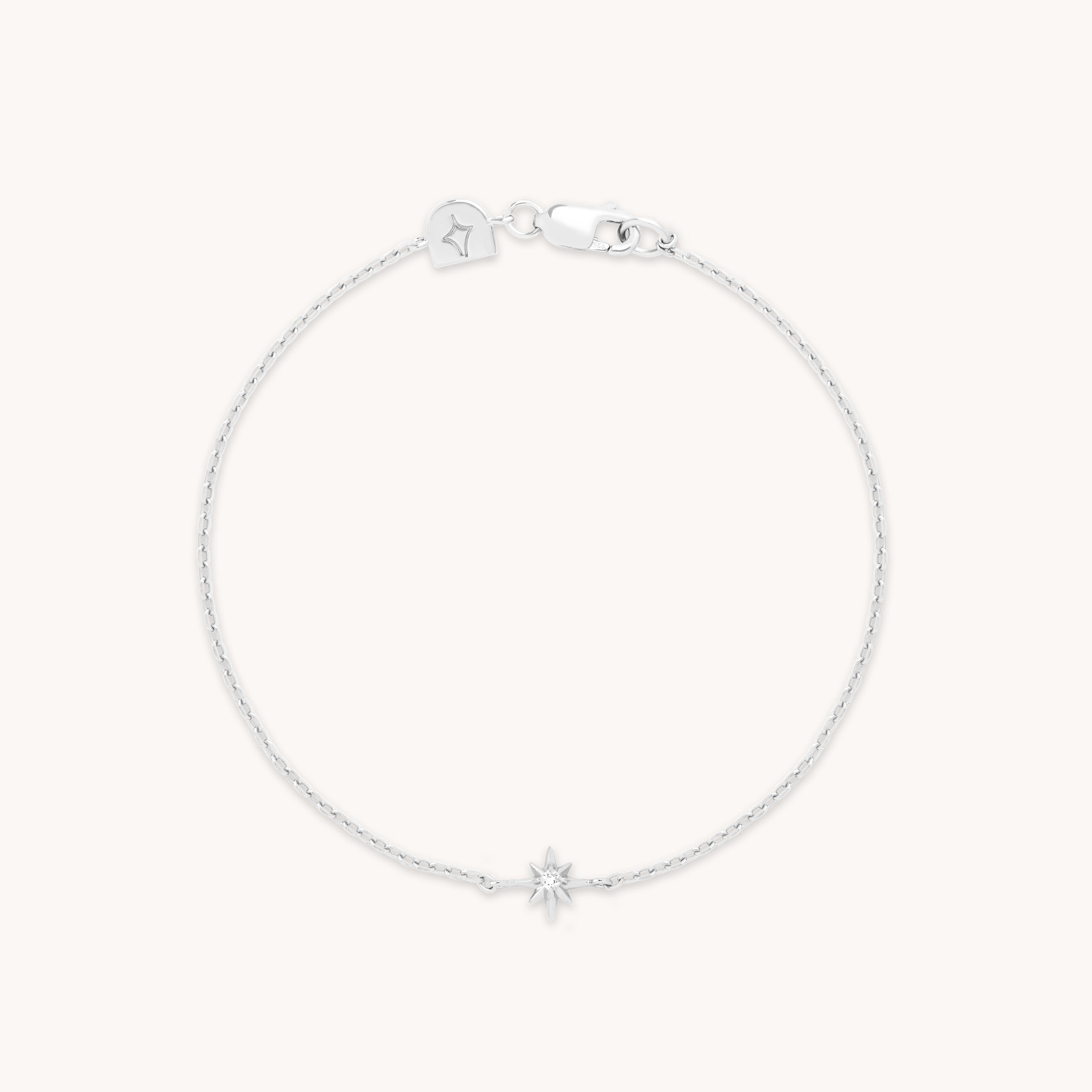 Shooting Star Pendant Bracelet in Silver