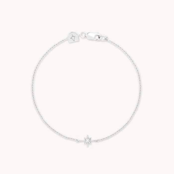 Shooting Star Pendant Bracelet in Silver
