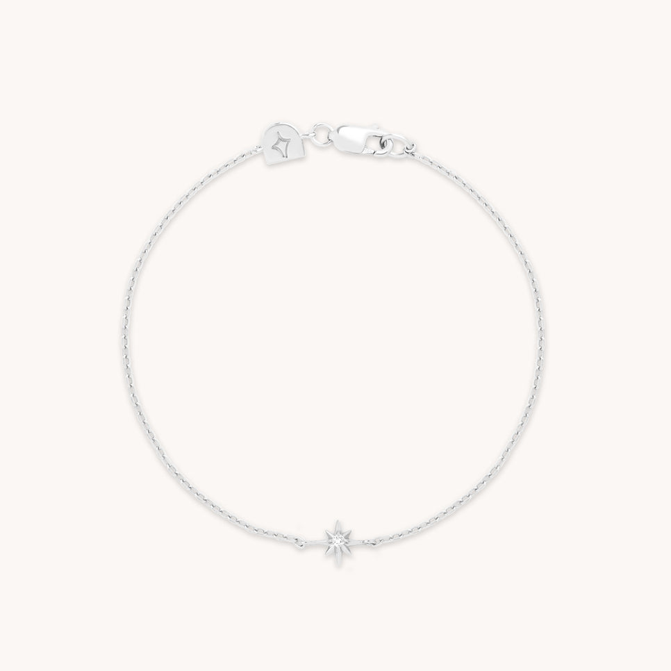 Shooting Star Pendant Bracelet in Silver