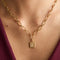 Moon Crystal Clip Charm in Gold