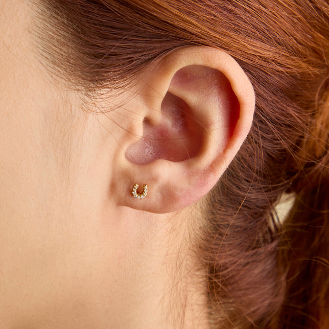 Lucky Stud Earrings in Gold