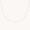 Diamond Charm Necklace in Solid White Gold