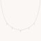 Diamond Charm Necklace in Solid White Gold