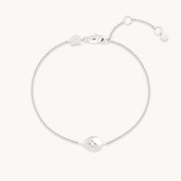 Pear Charm Bracelet in Silver