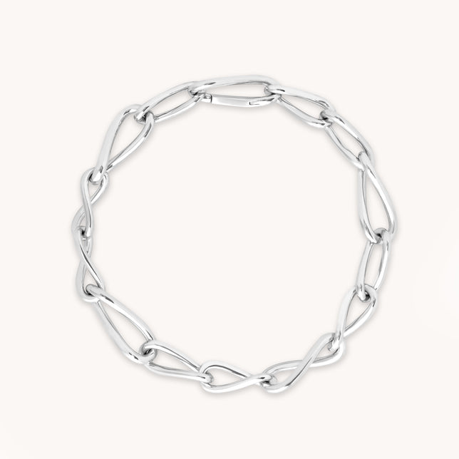 Infinite Chain Bracelet in Silver