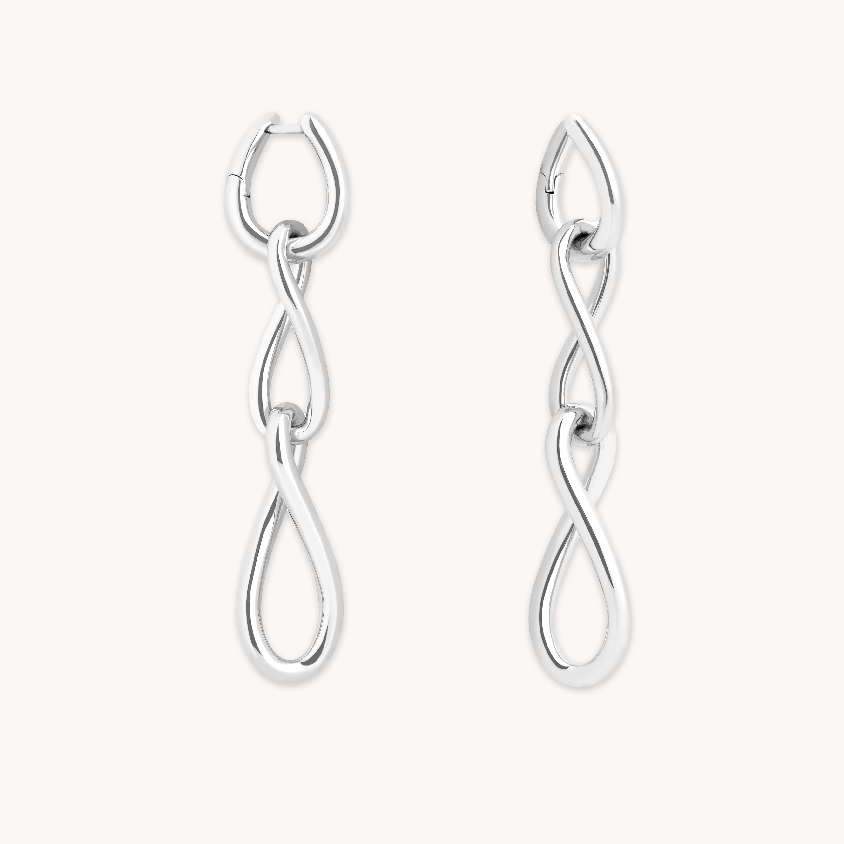 Infinite Silver Drop Studs | Astrid & Miyu Earrings