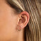 April White Topaz - Topaz Pear Piercing Stud in Solid Gold - Piercing Stud - Astrid &amp; Miyu
