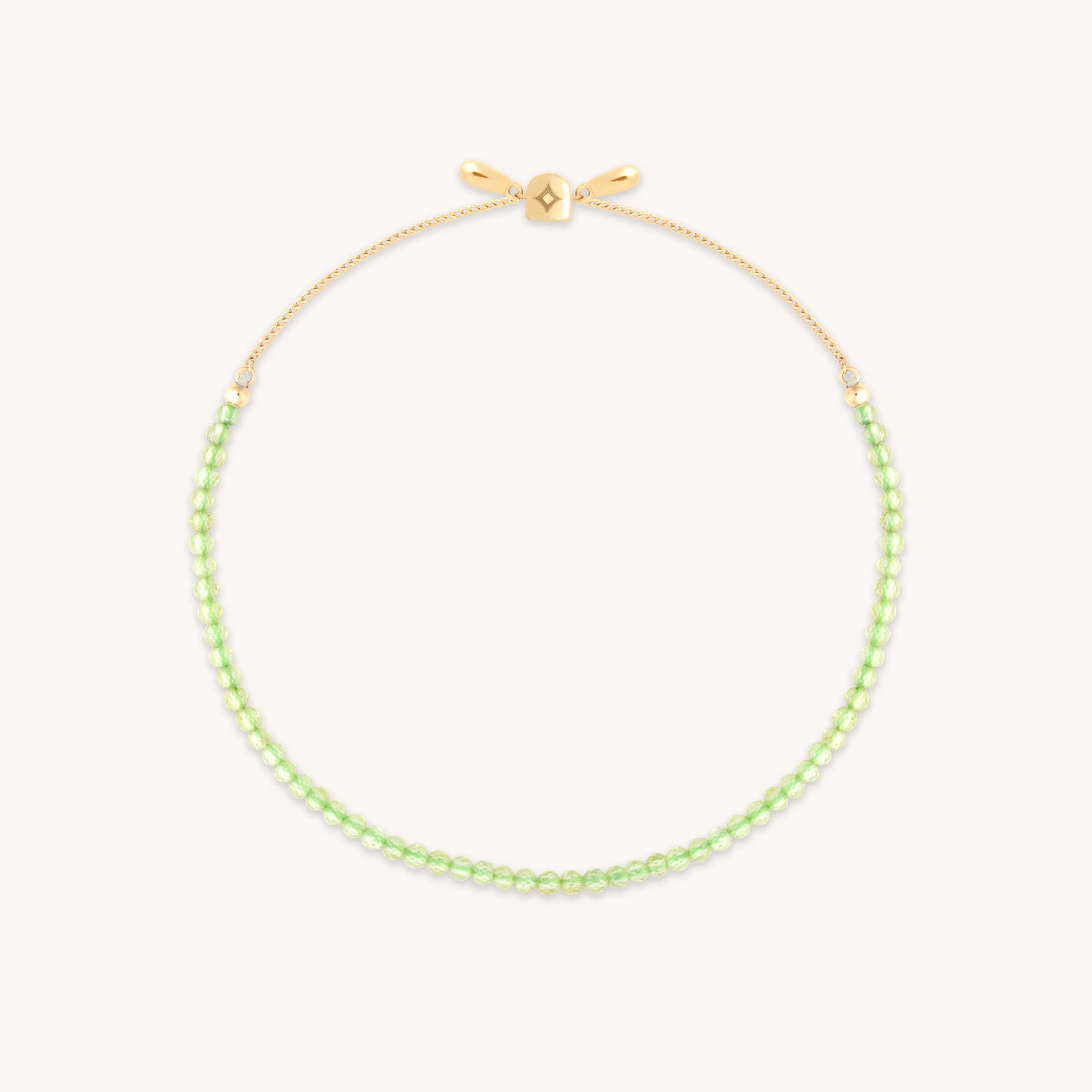 Olivine Gemstone Bracelet in 9k Gold