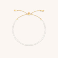 Moonstone June Beaded Birthstone Bracelet in Solid Gold