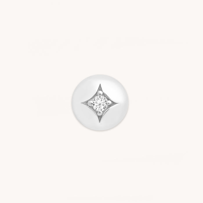 Cosmic Click Charm in 9k White Gold