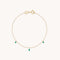 Emerald Charm Bracelet in Solid Gold