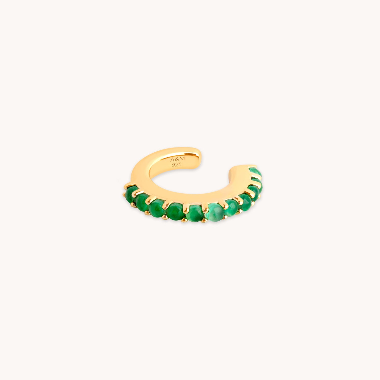 Chrysoprase Ear Cuff in Gold