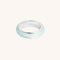 Aqua Chalcedony Carved Dome Ring in Silver