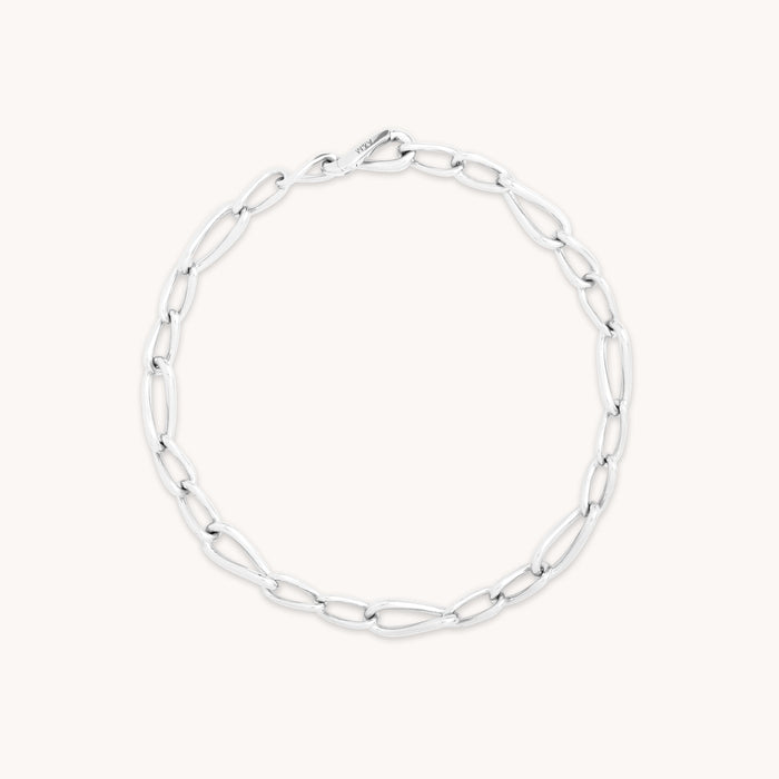 Infinite Slim Chain Bracelet in Silver
