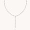 Infinite Pearl Bold Lariat Necklace in Silver