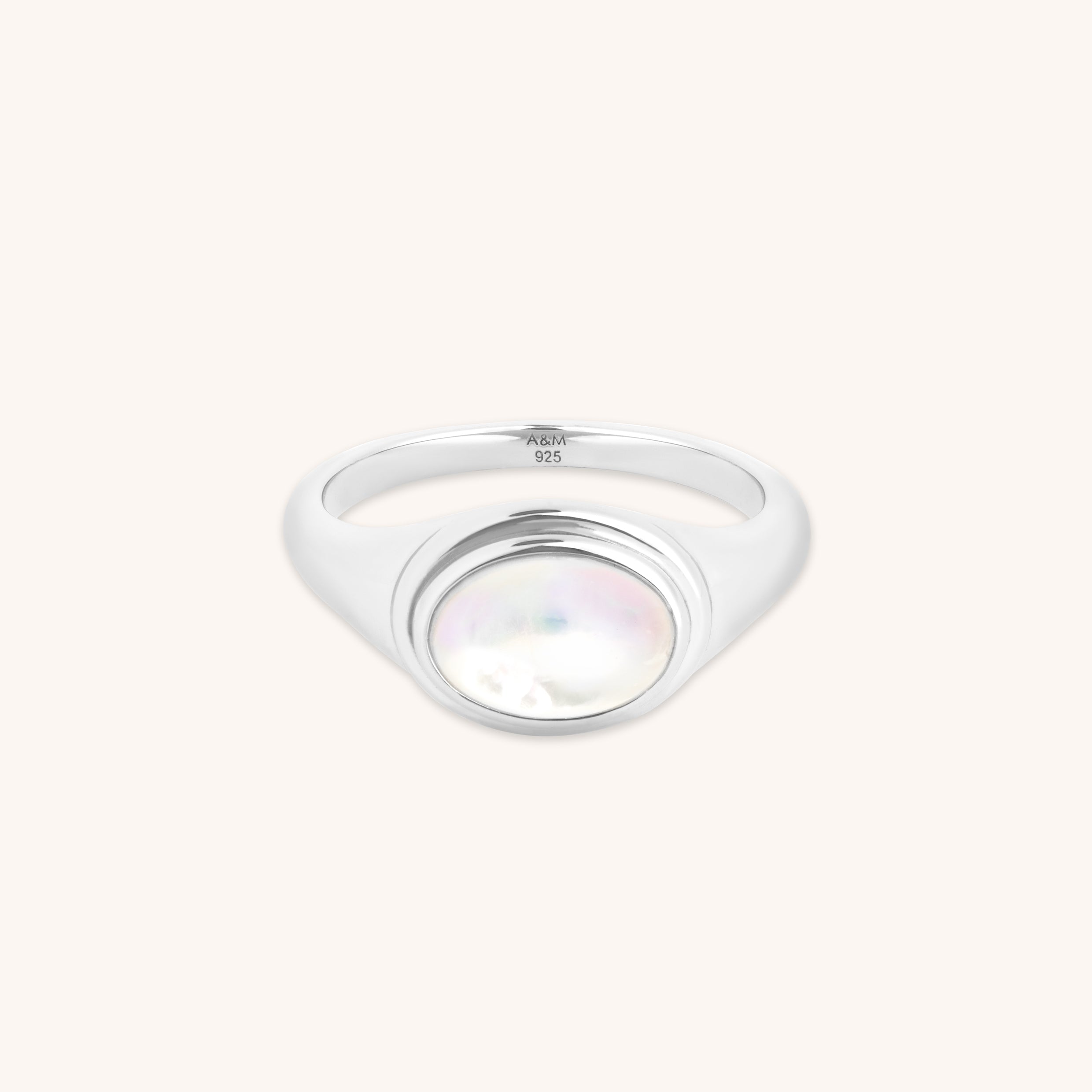Mother of Pearl Cocktail Ring in Silver