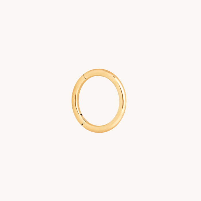 Seamless Titanium Piercing Hoop in Gold