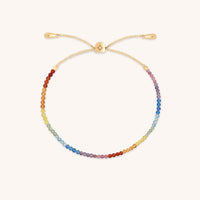 Junior Rainbow Gemstone Bracelet in 9k Gold