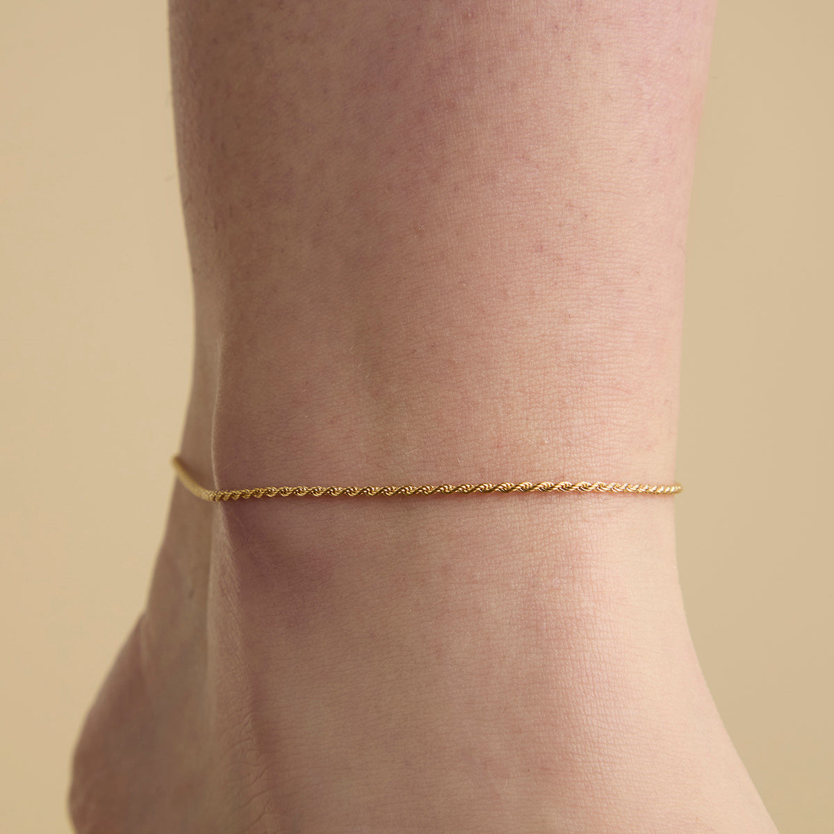 Essential Rope Chain Anklet in Gold