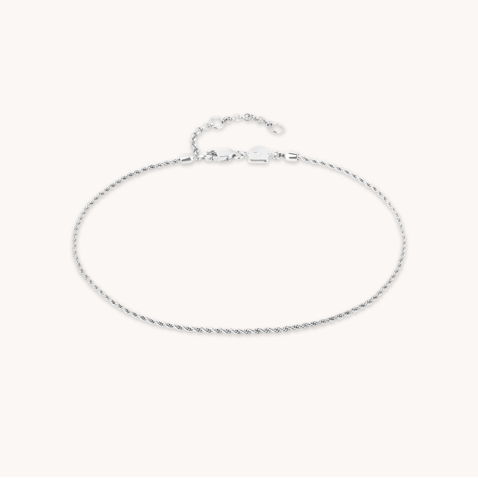 Essential Rope Chain Anklet in Silver