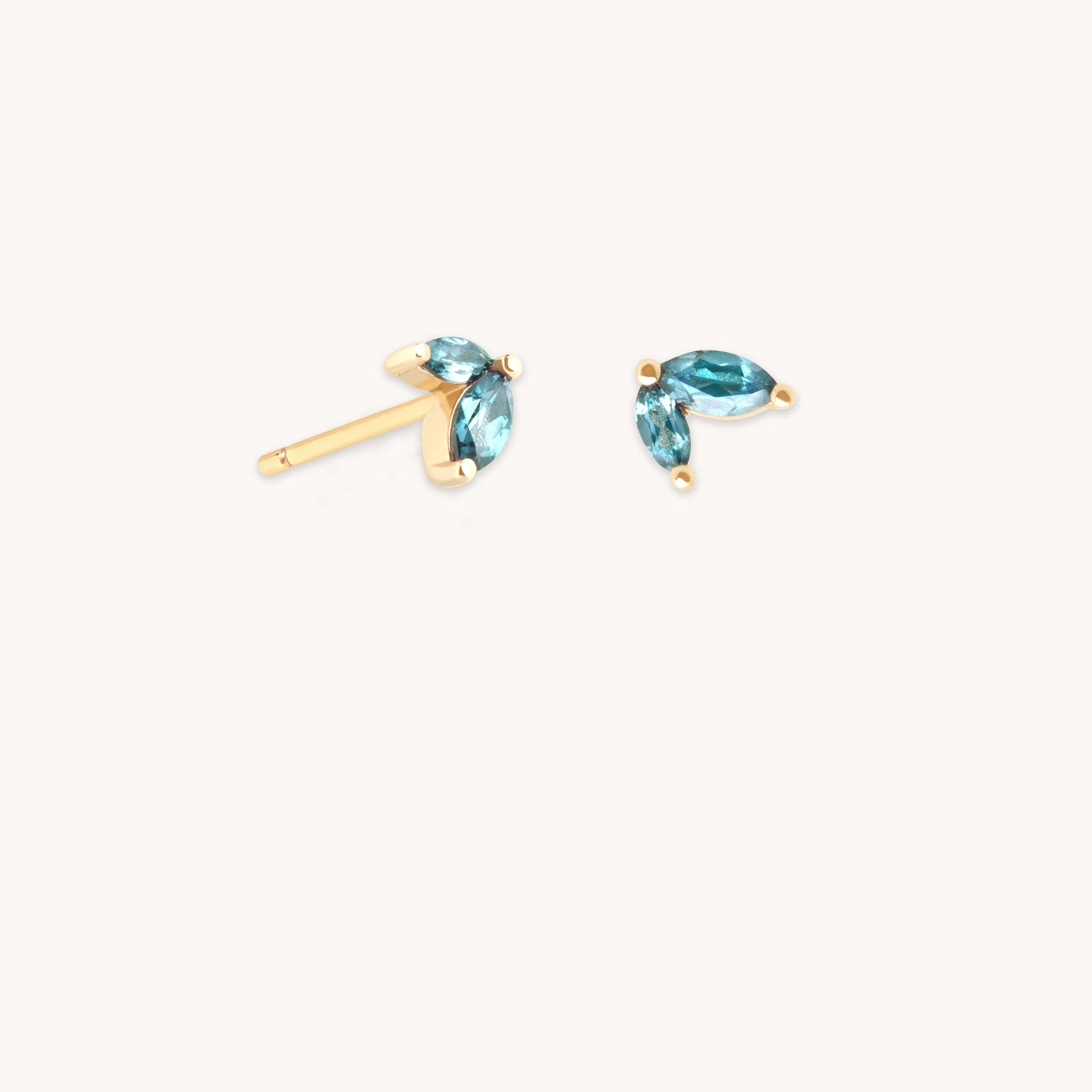 Alexandrite Marquise Studs in Solid Gold