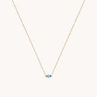 Alexandrite Marquise Necklace in Solid Gold